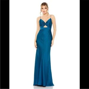 Mac Duggal Elegant Blue Maxi Dress